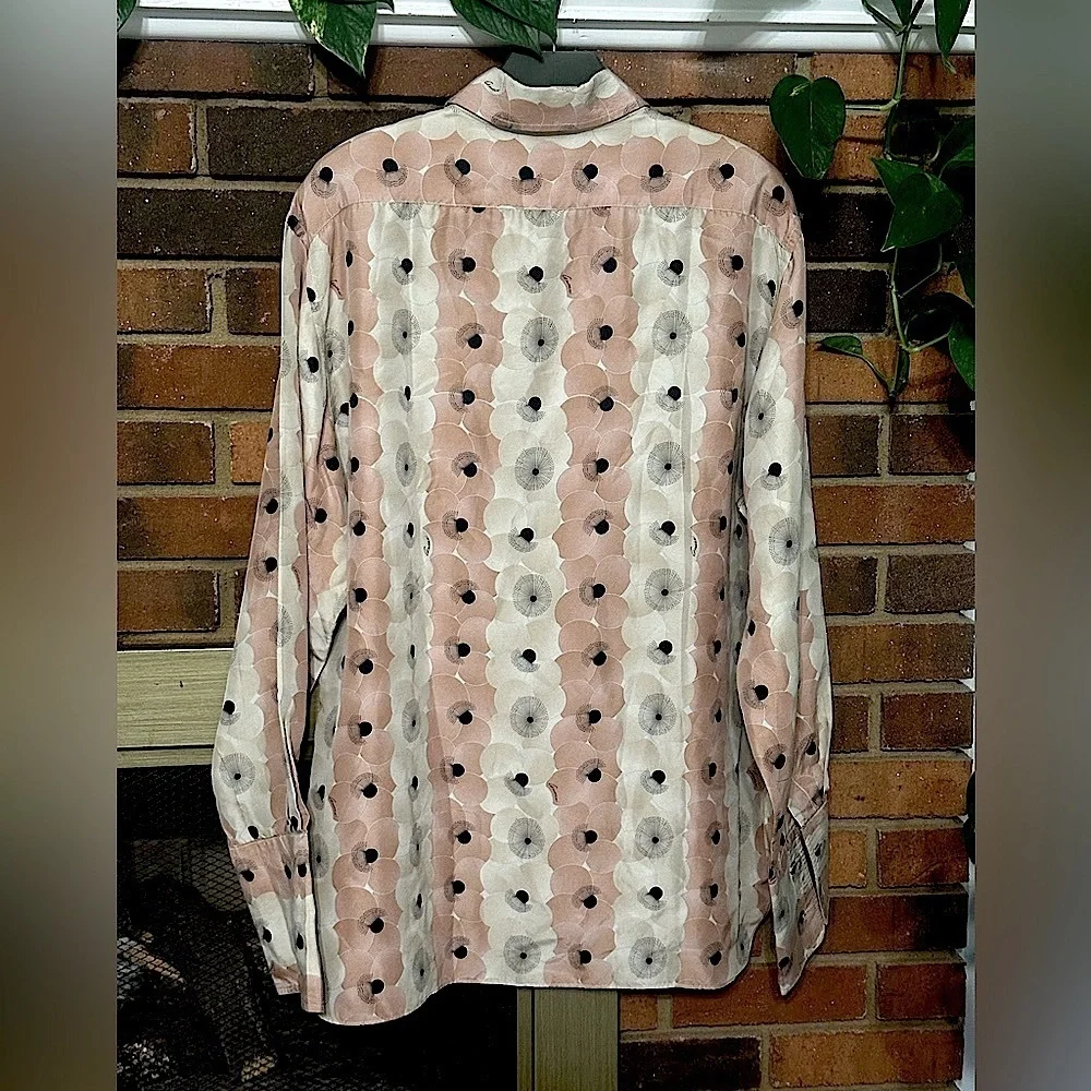😎BIG SALE GUCCI Men’s Vintage Silk Button Down Shirt  Excellent Condition
